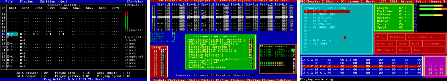 Easy Adlib, FM-Tracker, BRO-Tracker