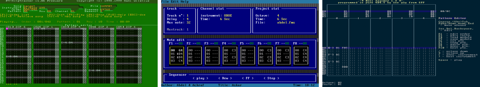 FM-Kingtracker,FmSong, Beni Tracker