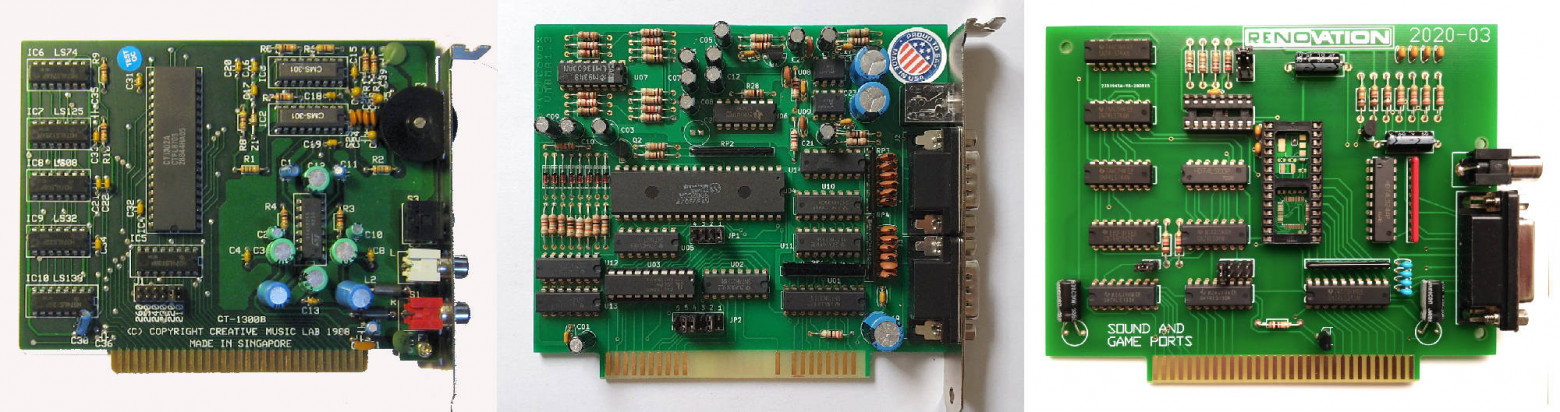 Creative Music System, Covox Sound Master и реплика SSI-2001 (SID не установлен)