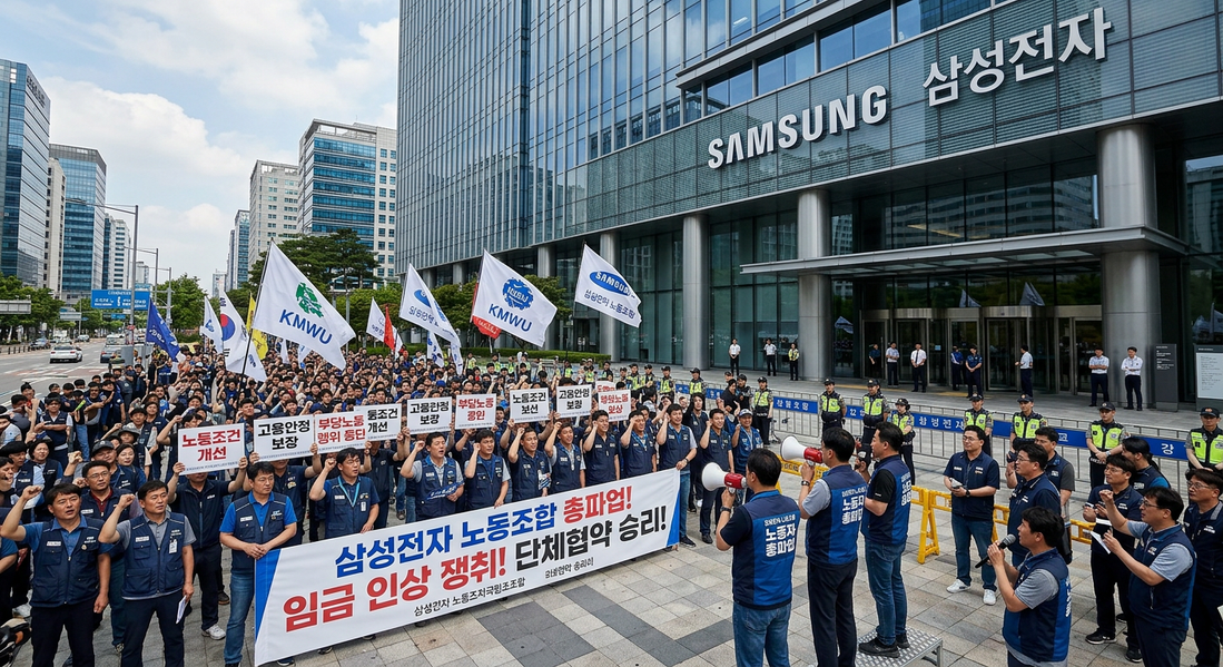 Samsung на грани масштабной забастовки: компания готова разово выплатить работникам по 340 тыс. долларов, но профсоюз хочет закрепить такие выплаты ежегодно - 1