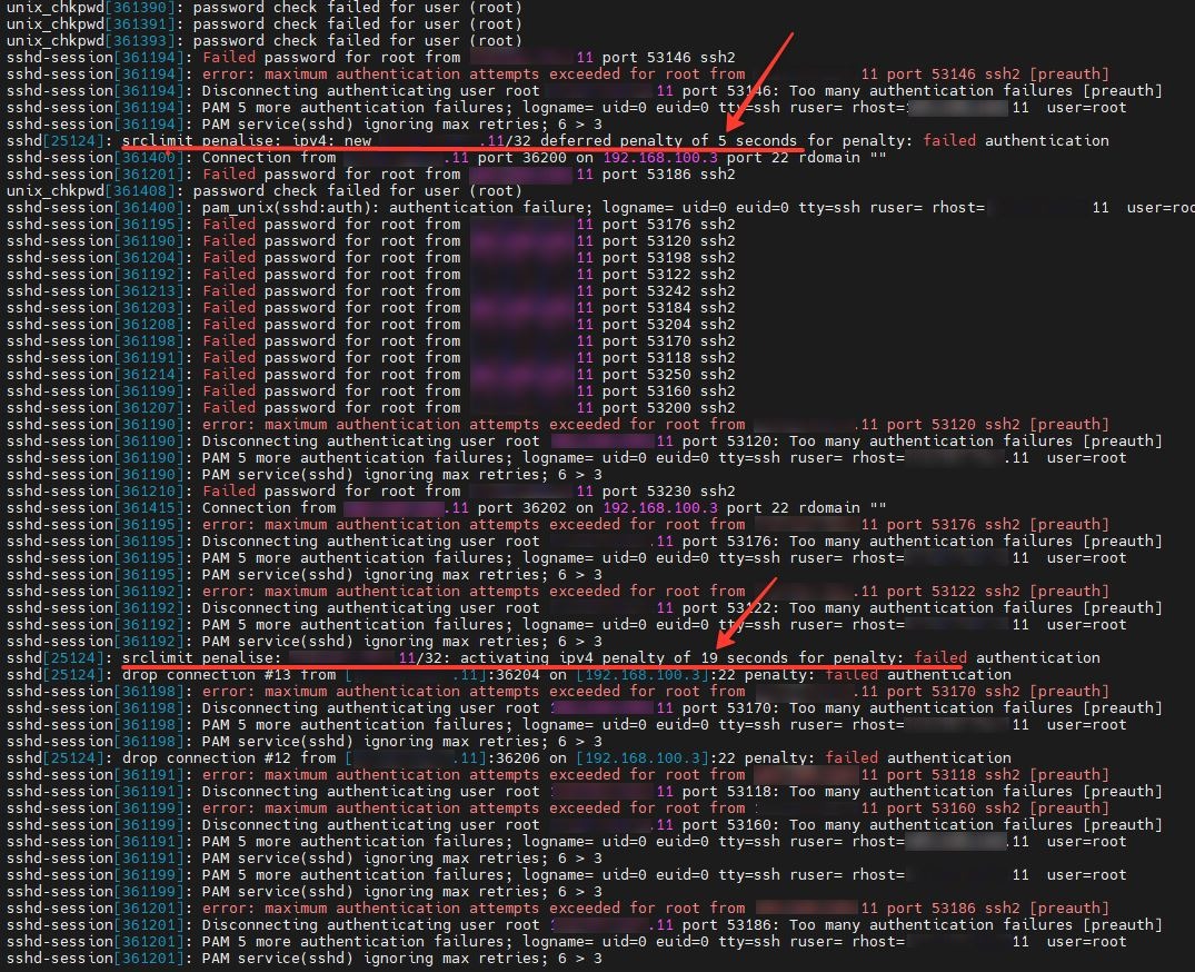srclimit_penalise: х.х.х.11/32: activating ipv4 penalty of 19 seconds  - накопленный штраф