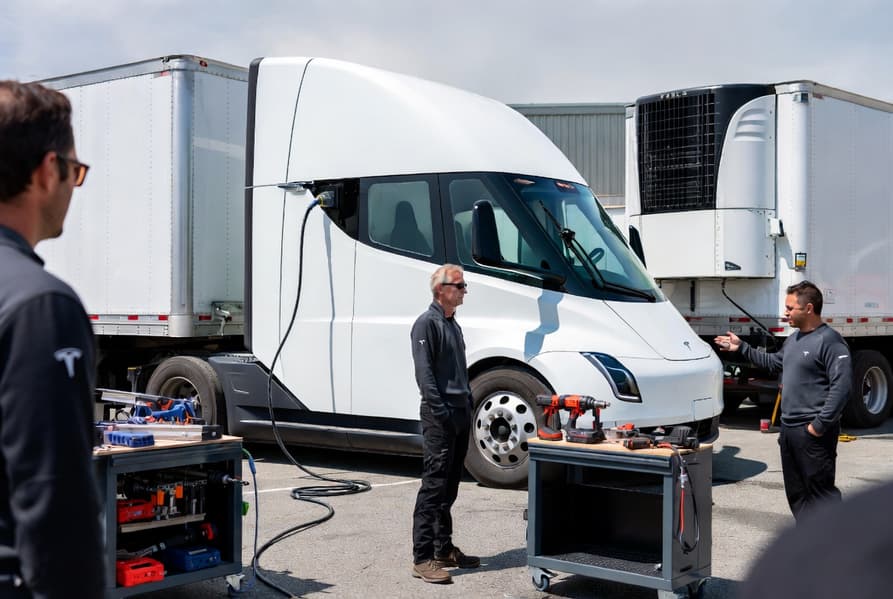 Гигантский аккумулятор Tesla Semi может выдавать до 25 кВт для подключения внешнего оборудования - 1 Гигантский аккумулятор Tesla Semi может выдавать до 25 кВт для подключения внешнего оборудования - 1