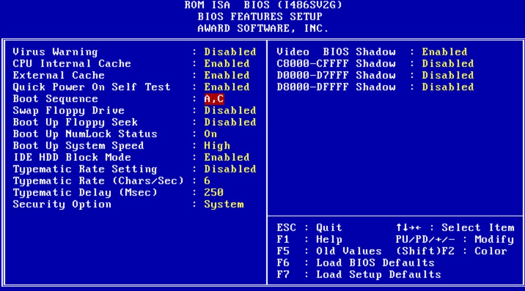 Задолго до этого вашего UEFI