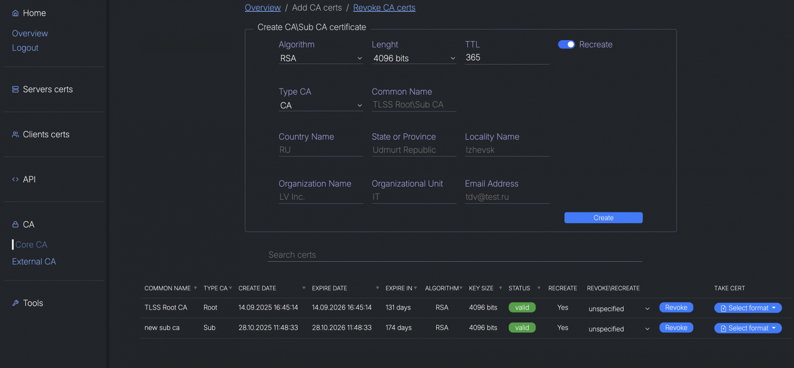 Core CA
