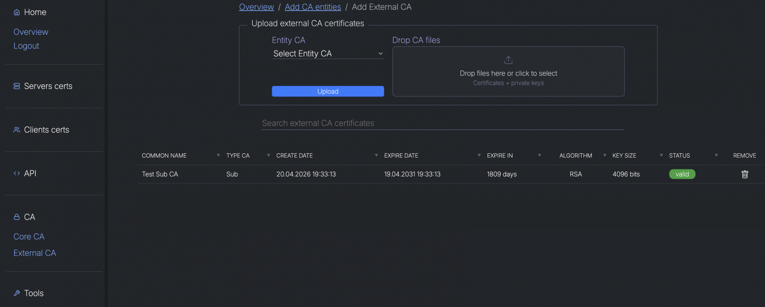 External CA