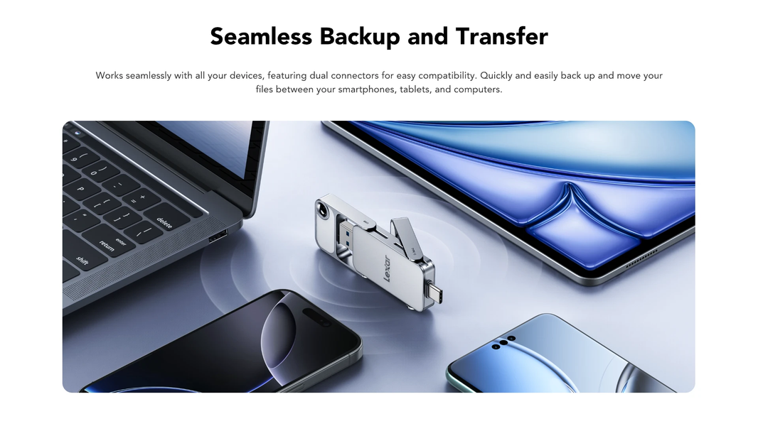 Крошечный твердотельный накопитель с разъёмами USB-C и USB-A и скоростью до 2 ГБ с. Представлен Lexar SSD D70E Dual Drive Portable SSD - 1 Крошечный твердотельный накопитель с разъёмами USB-C и USB-A и скоростью до 2 ГБ с. Представлен Lexar SSD D70E Dual Drive Portable SSD - 1