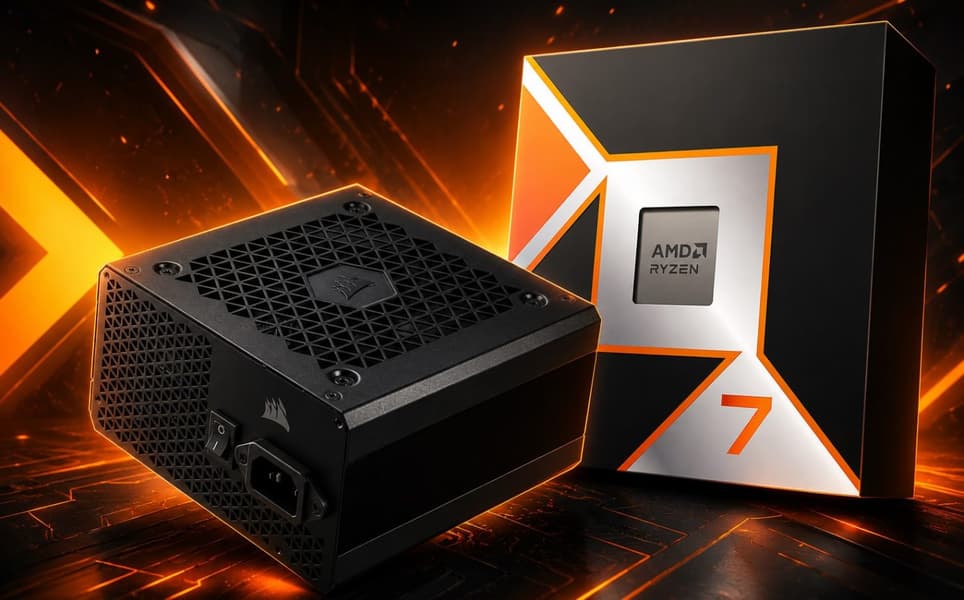 Очень выгодное предложение: в США Ryzen 7 9800X3D подешевел до 420 долларов, бонусом дают блок питания Corsair CX750M - 1