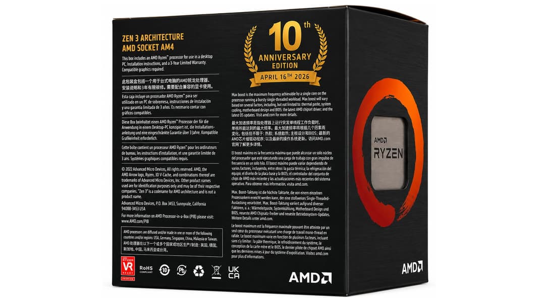 Возвращение легенды: AMD Ryzen 7 5800X3D снова в продаже, но уже в качестве юбилейной версии - 3 Возвращение легенды: AMD Ryzen 7 5800X3D снова в продаже, но уже в качестве юбилейной версии - 3