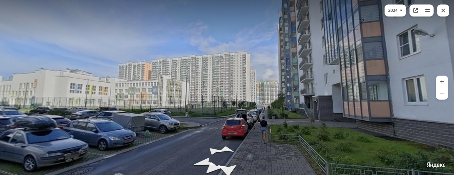 Скриншот с Яндекс Карт из питерского Мурино