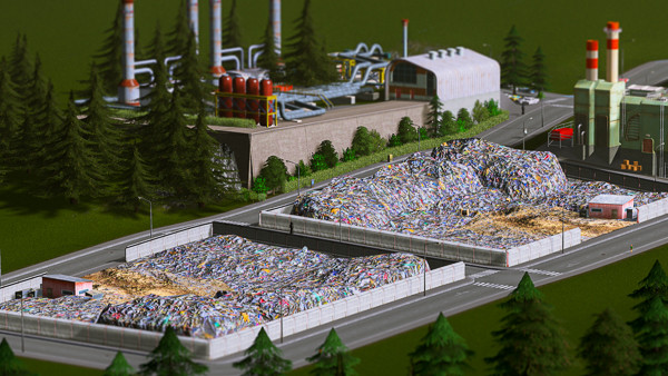 Один простой механизм управляет практически всем в игре Cities: Skylines - 3 Cannburg Garbage Facility