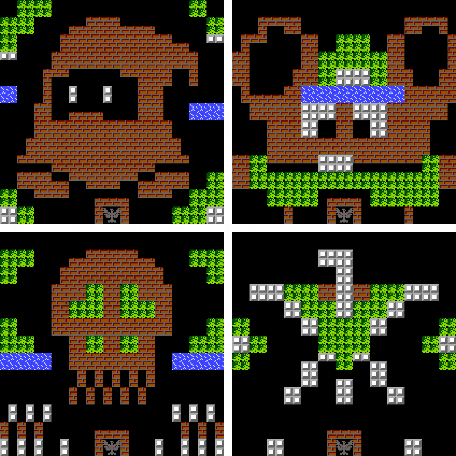 Отсылки в версии для Famicom: Hoblin, Mappy, Skull, Falcon