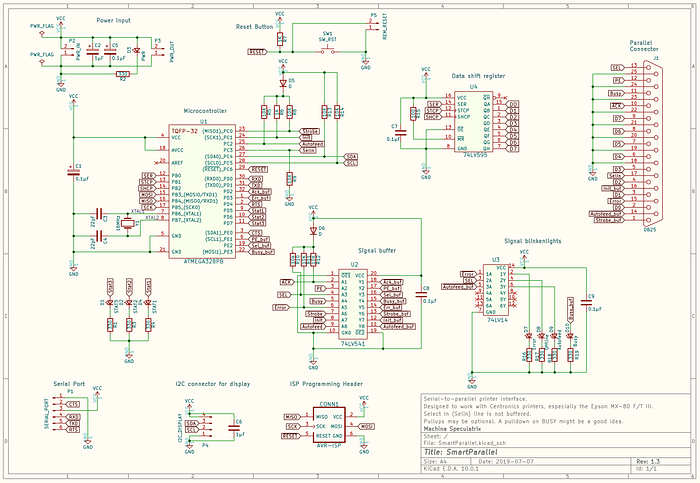 A schematic diagram for an electronic device.