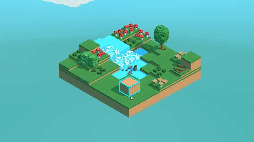 Работа системы сетки (Grid System) с воксельными тайлами.