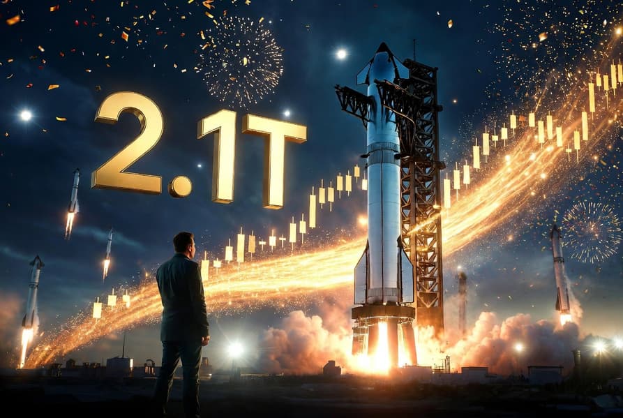 «Аналог инвестиций в железные дороги во времена промышленной революции». SpaceX подорожала до $2,1 трлн, обогнав Broadcom и Tesla, а Илон Маск стал первым в истории триллионером после IPO - 2 «Аналог инвестиций в железные дороги во времена промышленной революции». SpaceX подорожала до $2,1 трлн, обогнав Broadcom и Tesla, а Илон Маск стал первым в истории триллионером после IPO - 2
