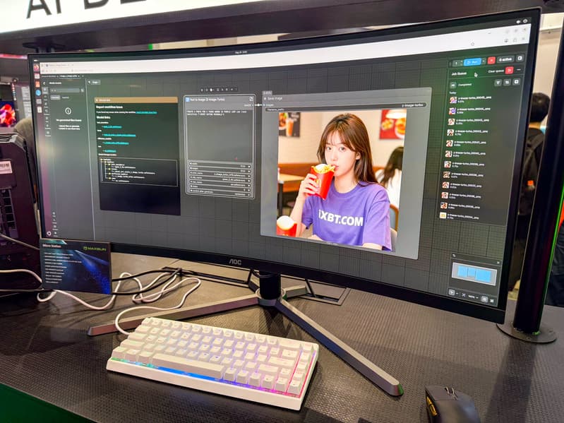 Maxsun показала на Computex 2026 ИИ-станцию Micro Station на Arc Pro B70, плату W890 для рабочих станций и видеокарты от RTX 5060 до RX 580 - 3
