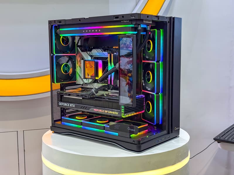 Ocypus показала на Computex 2026 СЖО с раскрывающимся блоком помпы, экранами диагональю почти четыре дюйма и три новых корпуса - 9 Ocypus показала на Computex 2026 СЖО с раскрывающимся блоком помпы, экранами диагональю почти четыре дюйма и три новых корпуса - 9