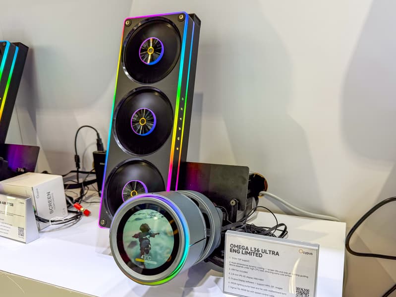 Ocypus показала на Computex 2026 СЖО с раскрывающимся блоком помпы, экранами диагональю почти четыре дюйма и три новых корпуса - 1 Ocypus показала на Computex 2026 СЖО с раскрывающимся блоком помпы, экранами диагональю почти четыре дюйма и три новых корпуса - 1