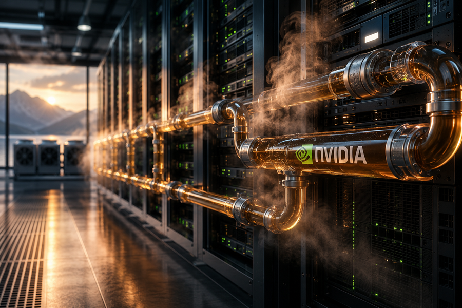 55°C вместо холодильников: Nvidia придумала охлаждать серверы дата-центров горячей водой - 1