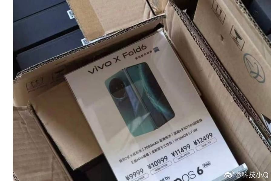 Гигантский экран на 8 дюймов от Samsung, камера на 200 Мп, перископ с датчиком Sony и поддержкой телеконвертера. Названы цены Vivo X Fold6 - 1