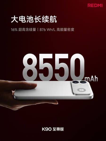 8550 мАч, 100 Вт, IP69, Snapdragon 8 Elite и вентилятор — за 410 долларов. Представлен Redmi K90 Ultra - 4