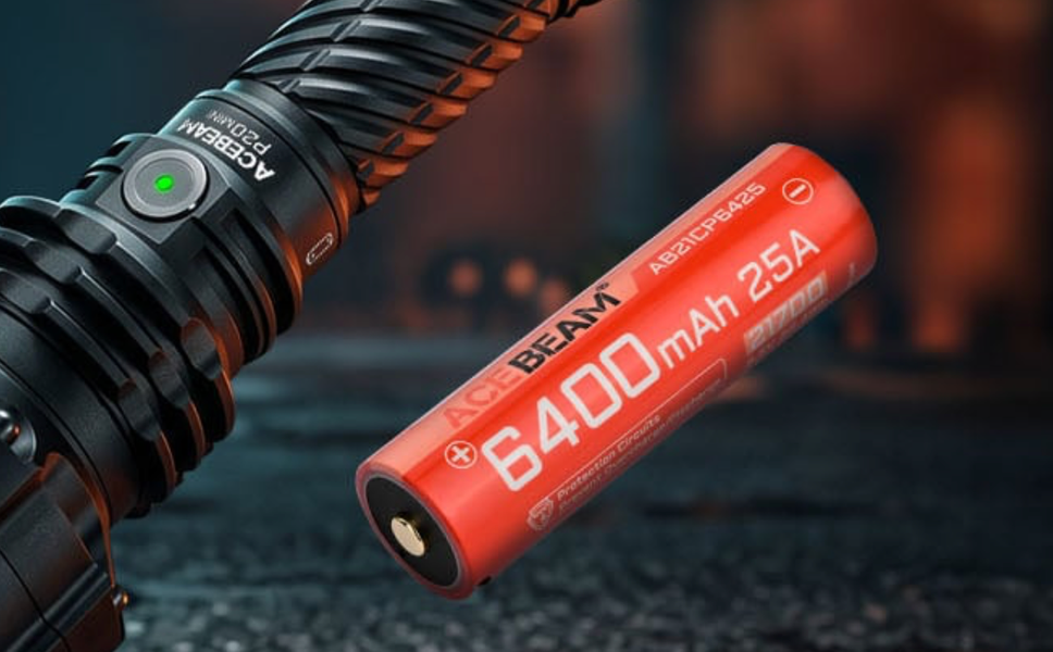 USB-C прямо в батарейке: Acebeam представила аккумулятор формата 21700 с емкостью 6400 мА·ч - 1