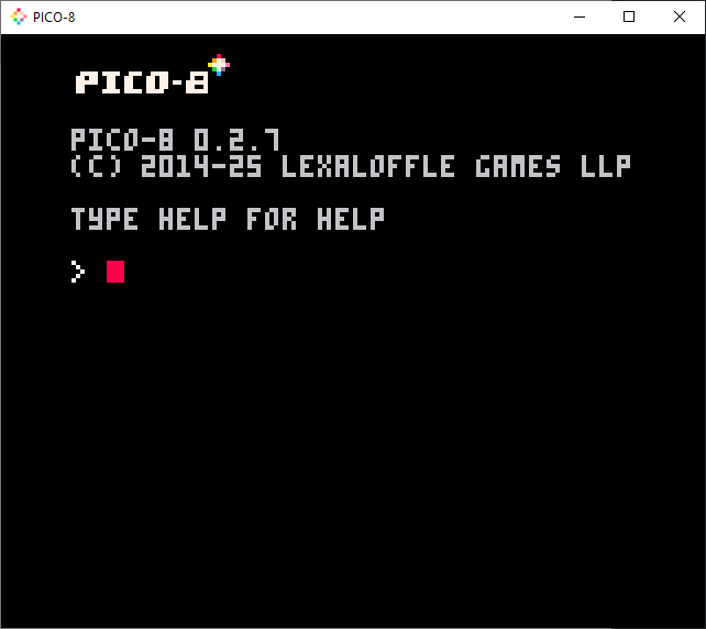 Стартовый экран PICO-8