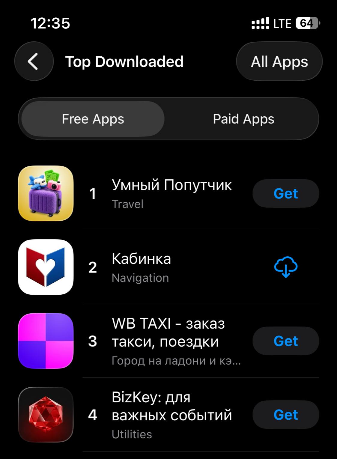 На первом месте Альфа Банк, так он неудачно обновился ))  