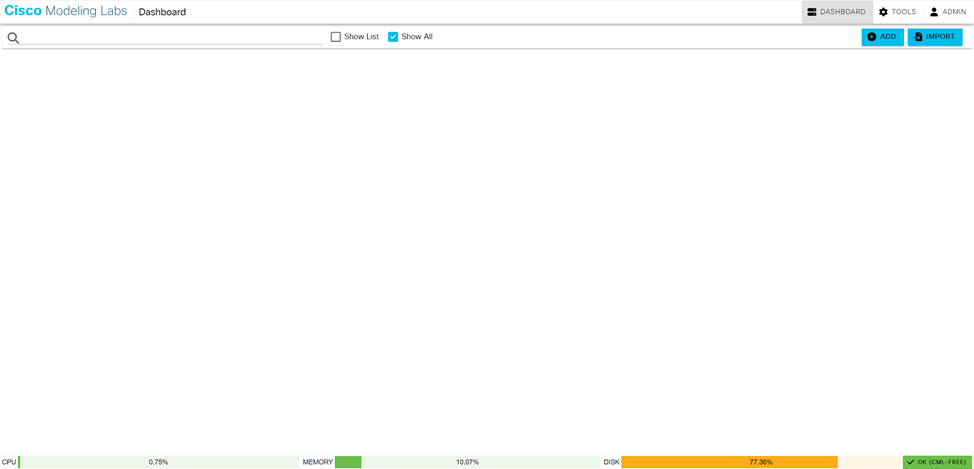 Рисунок 4. Веб-страница Dashboard CML