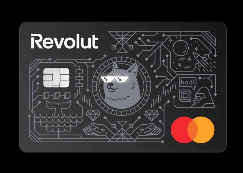 Очень необычная банковская карта: представлена Revolut Mastercard с мемной собакой, у которой светятся глаза - 1 Очень необычная банковская карта: представлена Revolut Mastercard с мемной собакой, у которой светятся глаза - 1