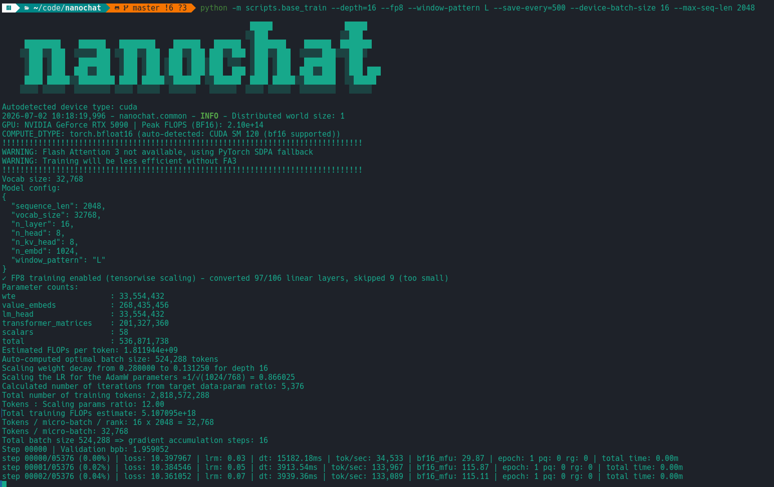 habrGPT. Обучим LLM 0.5B с нуля на статьях Хабра с помощью nanochat от Карпатого. Обучение fp8 дома и сравнение с bf16 - 17 habrGPT. Обучим LLM 0.5B с нуля на статьях Хабра с помощью nanochat от Карпатого. Обучение fp8 дома и сравнение с bf16 - 17