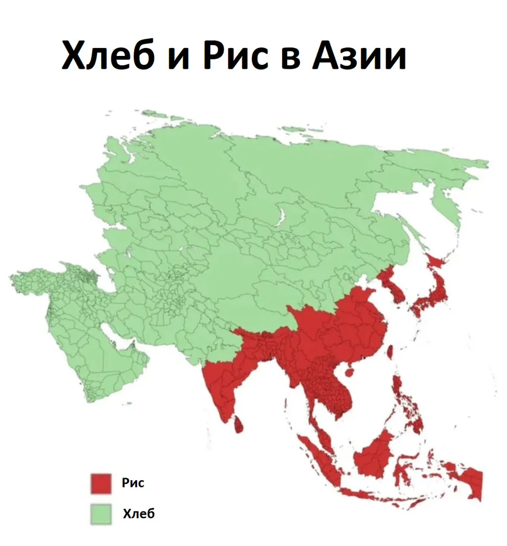На карте Азии это выглядит примерно так, хотя, конечно, в реальности границы не настолько чёткие