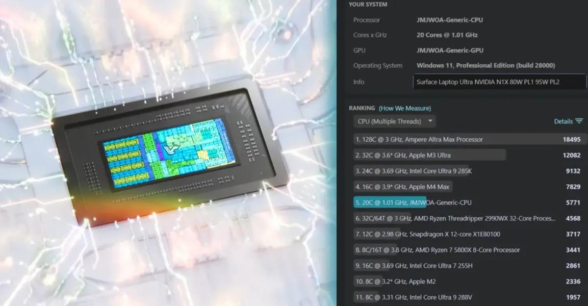 По первым тестам процессор Nvidia N1X выступает на уровне Apple M3 Max, хотя у последнего на шесть ядер меньше - 1 По первым тестам процессор Nvidia N1X выступает на уровне Apple M3 Max, хотя у последнего на шесть ядер меньше - 1