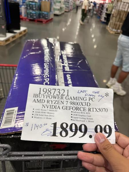 Настоящая удача: американец пошел за продуктами, а купил компьютер Ryzen 7 9800X3D, GeForce RTX 5070, 32 ГБ ОЗУ и СЖО чуть дороже 1000 долларов - 2
