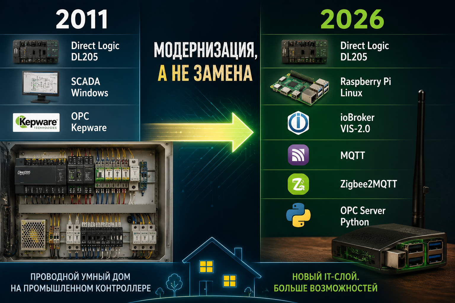 15 лет спустя: как я модернизировал умный дом на базе PLC и написал свой OPC-сервер для перехода от SCADA к ioBroker - 2