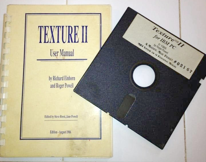 Оригинальная дискета с секвенсером Texture II для IBM PC
