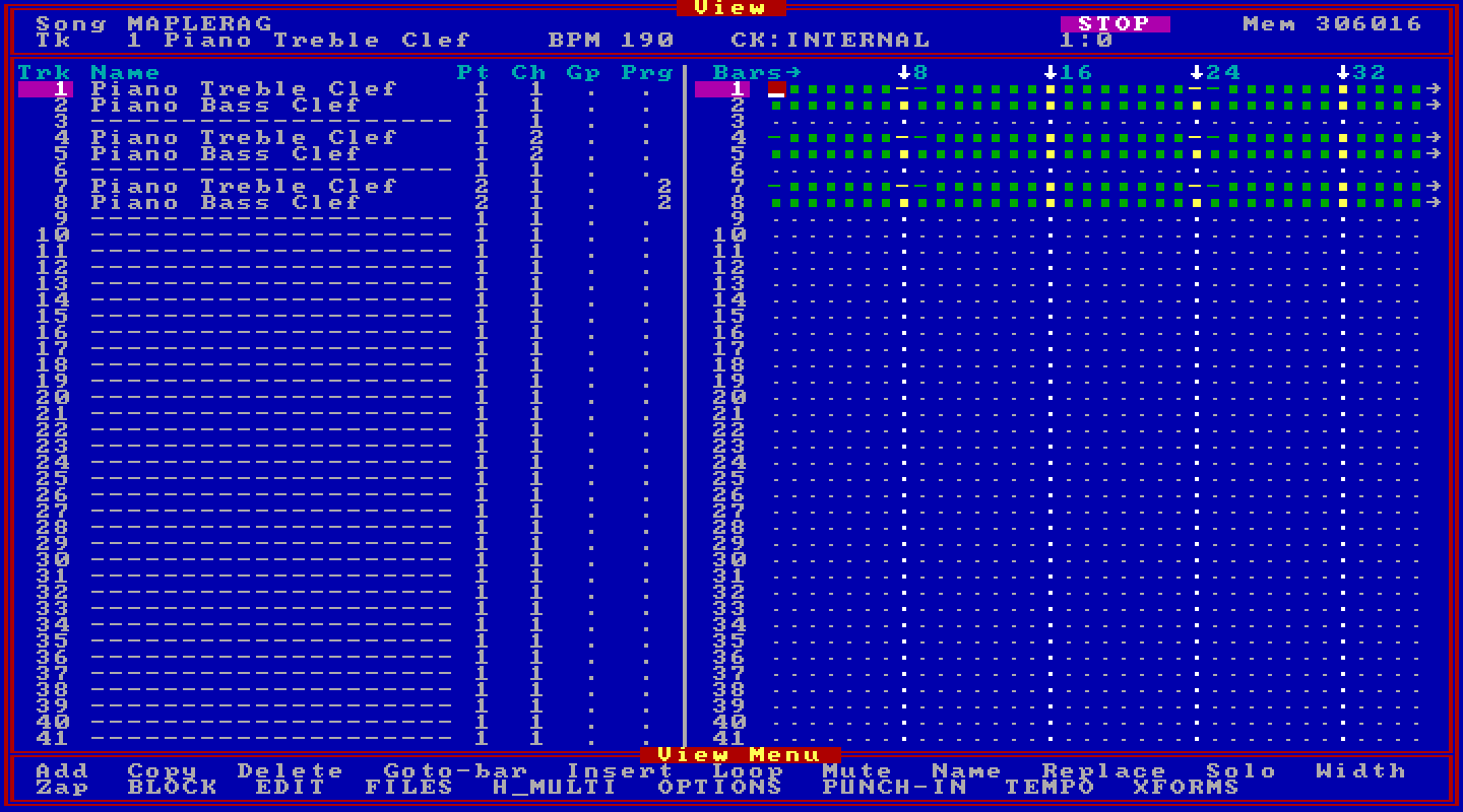Интерфейс программы Sequencer Gold Plus