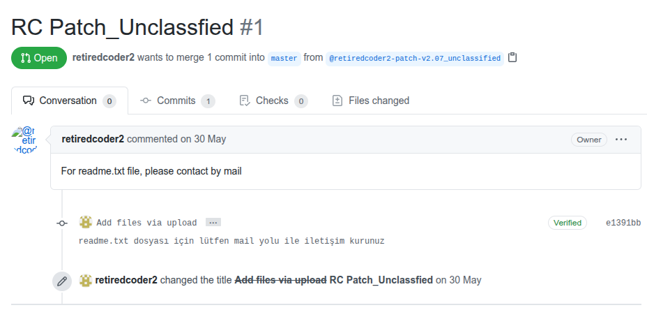 Скрин репозитория retiredcoder2
