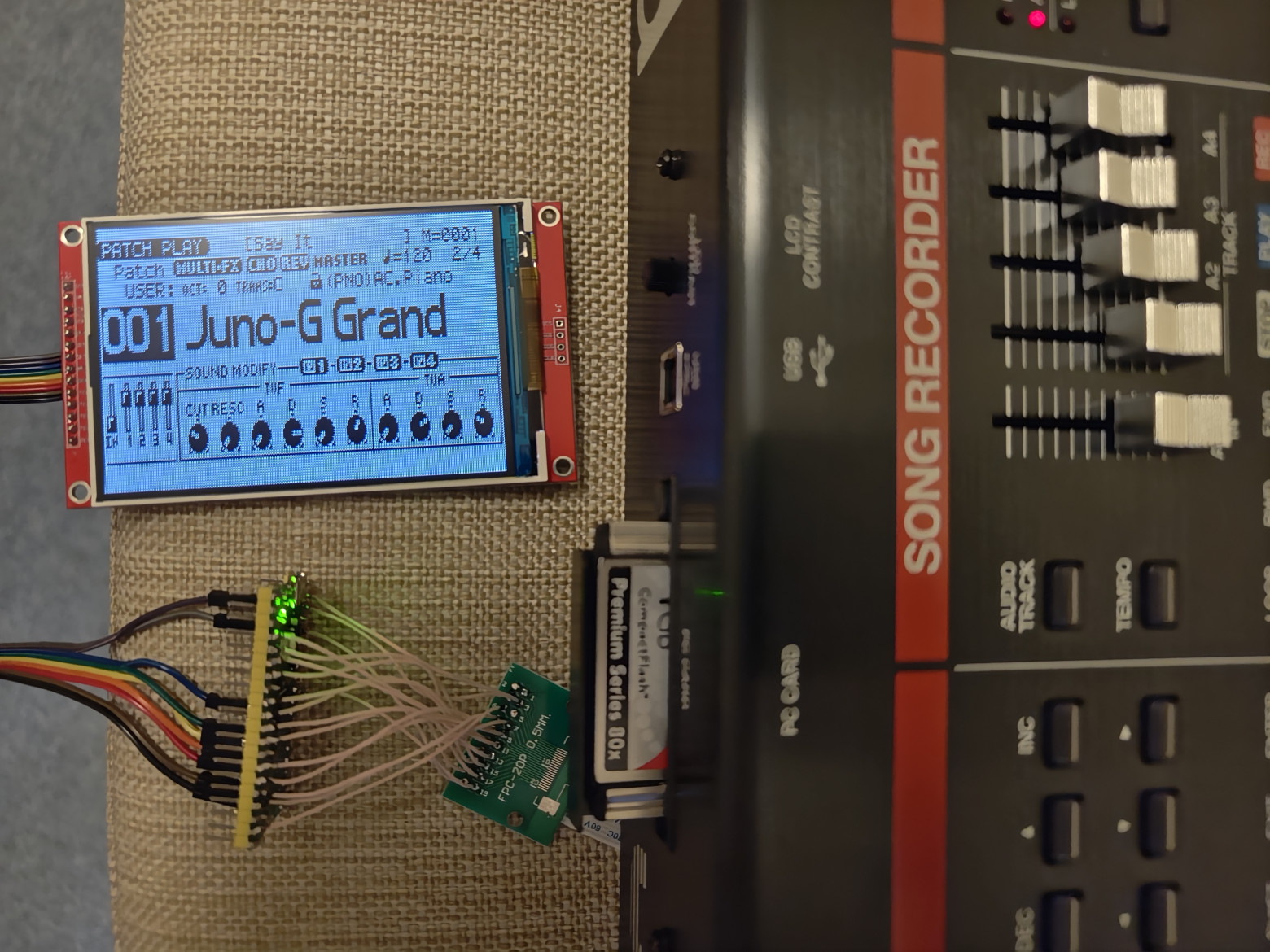Необычный ремонт LCD Roland JUNO-G - 5 Необычный ремонт LCD Roland JUNO-G - 5