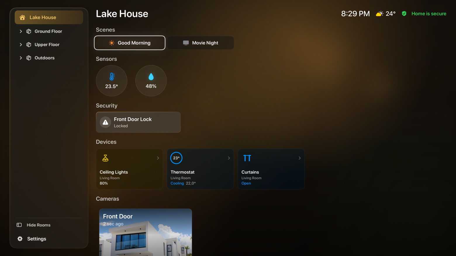 Главный экран HomeDeck for HomeKit