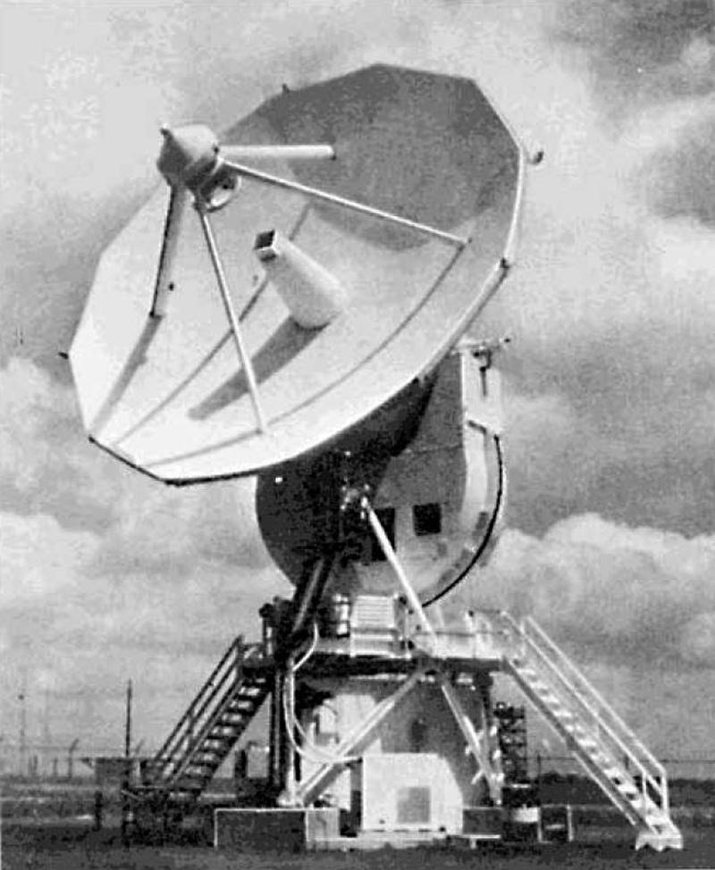 A 30-foot antenna. From Apollo Unified S-Band Technical Conference.