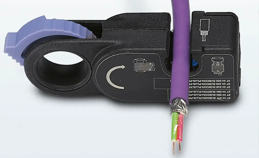 Узнаваемый фиолетовый кабель PROFIBUS