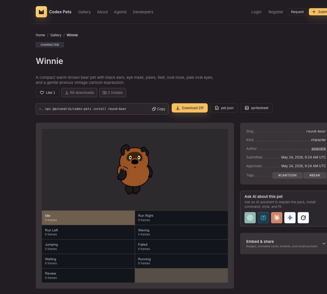 Карточка Winnie