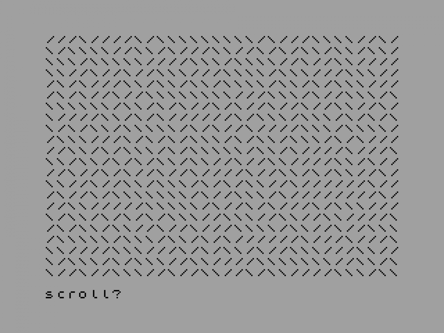 Лабиринт на ZX Spectrum с обычными слэшами