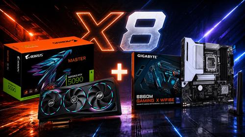 Дефицит GeForce RTX 5090 дошел до абсурда: видеокарту продают только в комплекте с восемью материнскими платами - 1 Фото 1