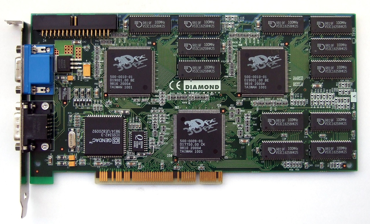 3dfx Voodoo 2 в исполнении Diamond Multimedia. Фото из Википедии