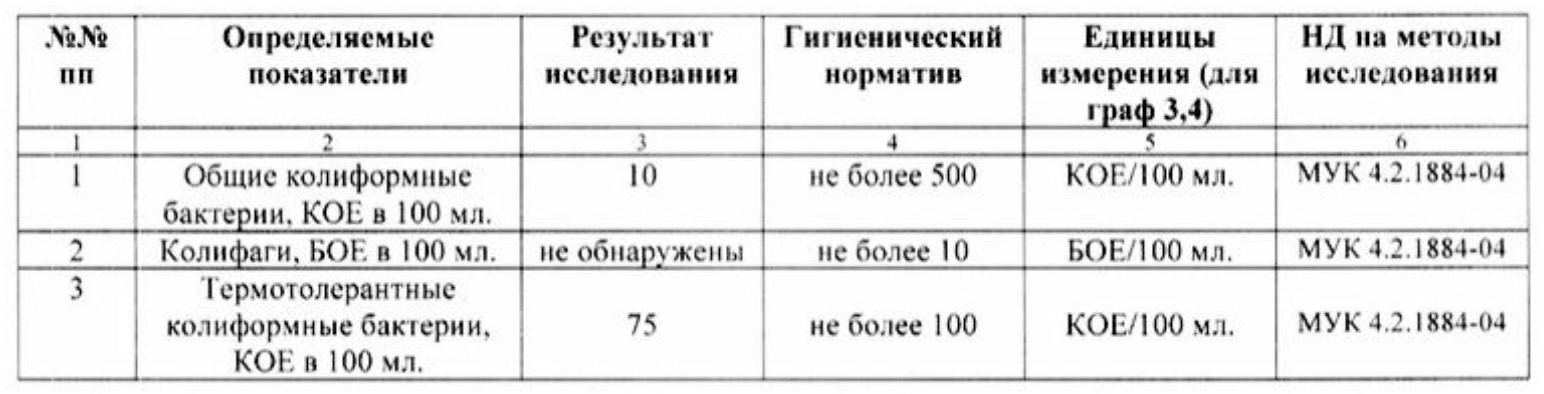 Анализ стока после электрогидроударной обработки