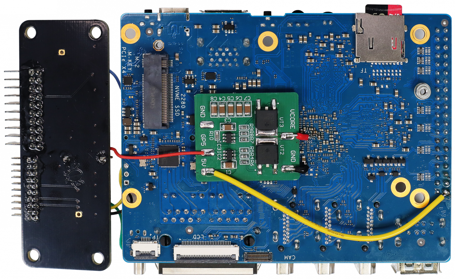 Транзисторный модуль, установленный на Orange Pi