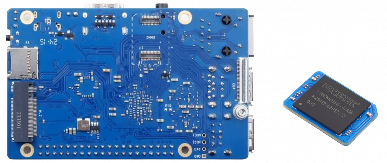 Orange Pi 3B и внешний eMMC модуль