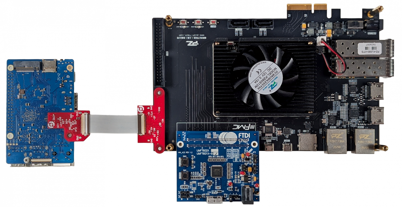eMMC эмулятора подключенный к Orange Pi 3B через eMMC разъем
