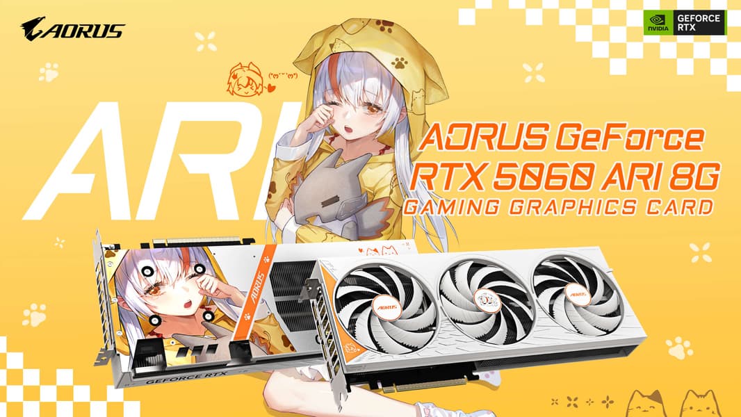 Эта GeForce RTX 5060 чудовищно огромна. Gigabyte представила Aorus GeForce RTX 5060 ARI 8G длиной почти 330 мм - 1 Эта GeForce RTX 5060 чудовищно огромна. Gigabyte представила Aorus GeForce RTX 5060 ARI 8G длиной почти 330 мм - 1
